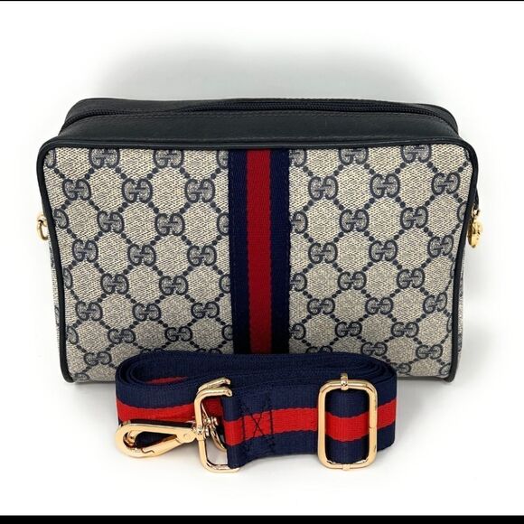 Gucci Camera Bag Clutch Crossbody Bag GG Monogram-Sherry line - Picture 1 of 3